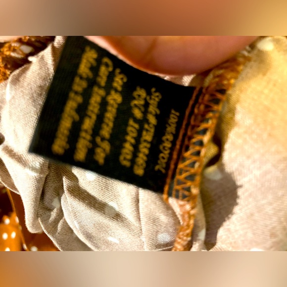 New. Brown-Ivory-mustard loose pants - Picture 4 of 4